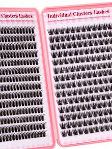 392pcs Eyelash Extension Kit, DIY Eyelash Extension Set, Individual Lash Cluster,Includes False Lashes, Bond&Seal, Remover, Tweezers, DIY Eyelash Extension Set, Lightweight Natural Curly Eyelashes, Thin And Lightweight, Suitable For Daily Use, Travel, Beginners, Weddings, Dates, Parties, Holidays - Black - View 5