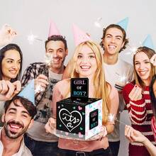 Party Gender Reveal Balloon Box With Lid, Foldable Decorative Letters For Baby Shower, Perfect For Unveiling Surprises - View 7