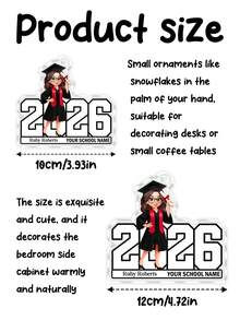 Llavero conmemorativo de graduación personalizado de acrílico, llavero con retrato de graduado personalizado 2026 con nombre, nombre de la escuela, patrón de graduado de dibujos animados, recuerdo de acrílico transparente, recuerdo de ceremonia de graduación, regalo de graduación, regalo para graduado, regalo para ella, regalo para él - Multicolor - Ver 2