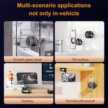 Powerful N52 Magnetic Phone Holder, Upgraded Aluminum Alloy Material, 360° Rotatable & Foldable Design, Equipped With Vacuum Suction Cup, Suitable For Installation On Car Dashboard, Bathroom Tiles And Glass Surfaces - Phone Stand - View 7