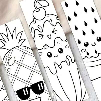 30pcs Ice Cream Themed Bookmarks, Suitable For Summer Parties, Great For Coloring. Ideal Art Supplies For Classrooms, Teachers And Students, Also Excellent Birthday Gifts Or Party Favors, Essential For Summer