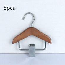 5个装木制儿童衣架，带裤夹和小型木制服装展示架 - 兒童衣架 - 查看 8