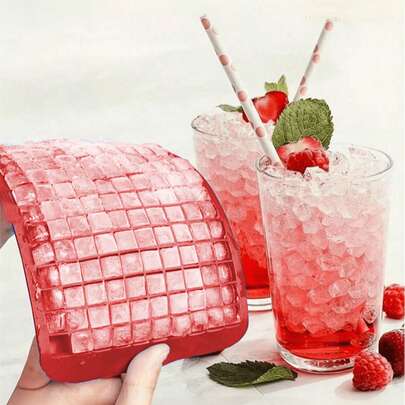 1 Small Square 160 Grid Silicone Ice Cube Tray, With Good Cold Resistance And Durability, Ice Mold, Pudding Mold, Suitable For Home, Bar, And Other Places, Easy To Use,.