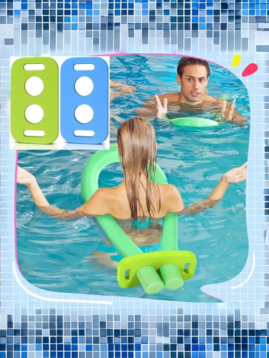 1 pieza Tabla flotante de espuma para nadar - Conector flotante - Ligero - Accesorio de espuma perforada específico para piscina - Conector de varilla flotante colorido para fiestas de verano en la playa y actividades al aire libre, adecuado para principiantes, artículos esenciales de playa, flotador de piscina - Multicolor - Ver 1