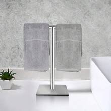 1 thanh treo khăn bằng thép không gỉ, thích hợp cho mặt bàn trang điểm trong phòng tắm. Giá treo khăn hình chữ T màu đen mờ, có thể sử dụng trong phòng tắm và nhà bếp. - Nhiều màu - Xem 5