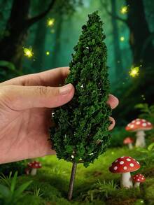 2/5/10pcs 5.9/3.5/2.2 Inch Mini Realistic Plastic Pine Tree Model, Suitable For Model Train Layout, Primitive Forest, Building Decor, War Game, DIY Craft, Landscaping For Scale Railway, Garden Decor, Easter Decoration, Animal Diorama, Miniature Model - Model Tree - View 10