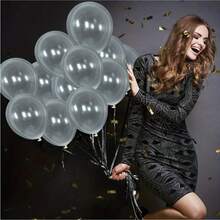100pcs 12-Inch White Latex Balloons For Forest Theme Decoration, Suitable For Wedding, Birthday, Anniversary, Holiday, Christmas, Indoor Party, Etc. - View 1