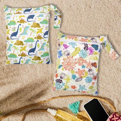 两件式干湿分离袋，妈妈包，防水可重复使用瑜伽健身包，适合存放泳衣或湿衣服