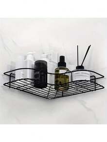 Rust-Proof Wall-Mounted Bathroom Corner Shelf, Suitable For Storing Shampoo, Toner, And Cosmetics - MultiWarna - View 2
