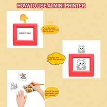 GOTOOGO AI Voice Sticker Printer, Smart Portable Thermal Mini Printer With 6 Art Modes, For Pictures, Photos, Notes, Journals, DIY Crafts - Multicolor - View 5