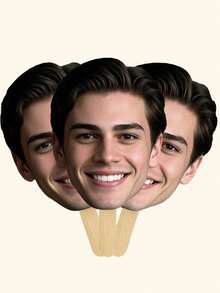 Mask Sticks, Singles Party, Customized Big Head Sticks, Birthday Party Big Head Sticks, Groomsman Gifts - Multicolor - View 2