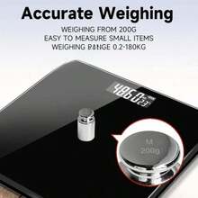 Electronic Bathroom Scale, Smart Body Weight Scale, Fitness Scale, Body Scale, Electronic Weight Scale, Portable Weight Scale, Precision Weight Scale, Suitable For Home, Living Room, Bathroom, Office And Other Places, Accurate And Durable - Multicolor - View 3