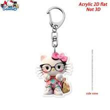 1pc 2D Acrylic Keychain Pendant, Suitable For Bags, Backpacks, Car Keys, Back To School, Christmas, Halloween Gifts - Multicolor - View 5
