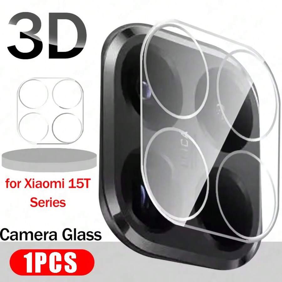 1 Peça Película Protetora de Lente Impressa em Seda Preta, Película Protetora de Lente de Câmera para Xiaomi 15T/15T Pro/14/14T/14 Pro/17, Vidro Temperado 3D HD, Capa de Proteção de Câmera, Cobertura Total, Impressão em Seda Preta, Protetor de Lente de Câmera de Vidro Temperado, Presente de Primavera - Multicolorido - Visão 1