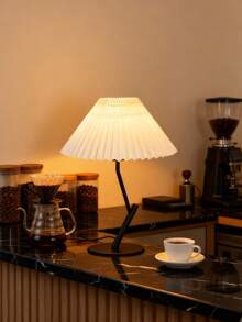 1pc USB Powered Warm Light Desk Lamp, Modern Retro Innovative Atmosphere Minimalist Decor Lamp, Suitable For Bedroom Bedside, Room Tabletop - Black - View 4