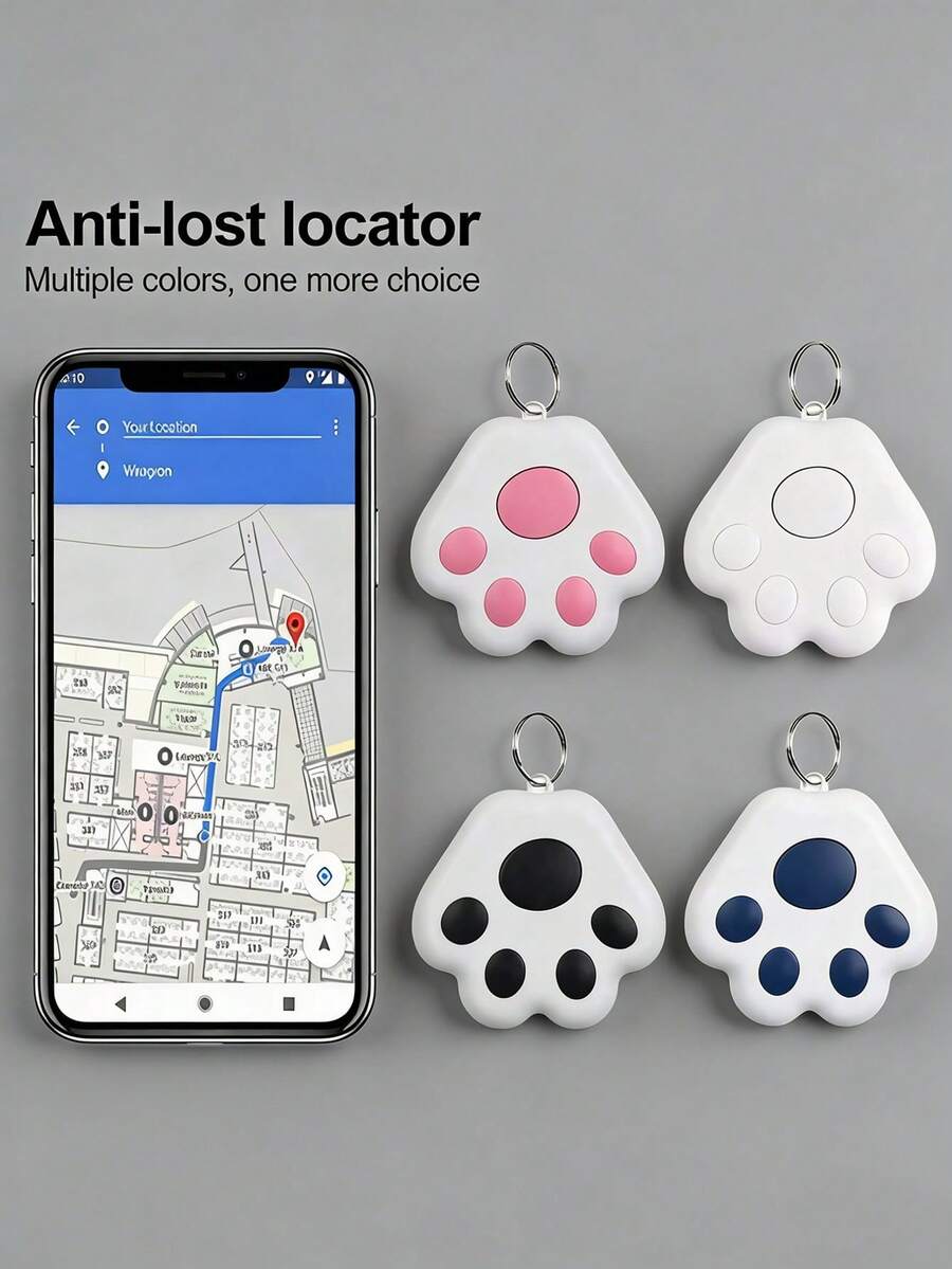 迷你智能GPS追踪器，适用于钥匙、宠物（狗、猫），蓝牙防丢提醒，兼容iOS/安卓系统 - 彩色 - 查看 1