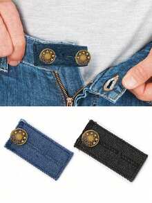 Pants Extender Set, Includes Pant Button Extender, Suspender Clips, Waistband Extender, Elastic Waistband Extender, Interlocking Waist Extender, Adjustable Elastic Waistband Extender, Suitable For Men And Women Jeans And Pants, Easy-To-Install Buckle Design - Multicolor - View 3