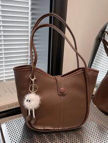 A Fashionable, Stylish And Modern-Style High-End Sophisticated Classic Ladies' Shoulder Bag From 2026. - Brown - View 2