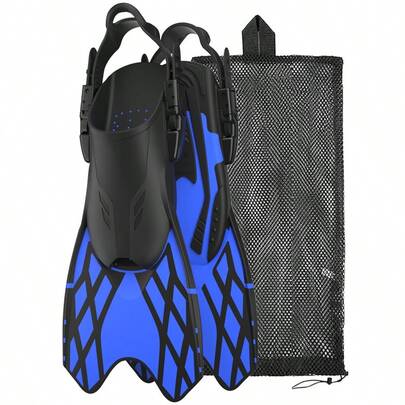 Aletas ajustables para adultos unisex para natación y snorkel, aletas de viaje portátiles para nadar