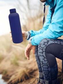 High Quality Double-Layer Vacuum Insulated Stainless Steel Plain Color Creative Small Mouth Sports Water Bottle, Yoga Water Bottle, Portable Coffee Cup, Summer Sports Water Bottle, - Multicolor - View 4