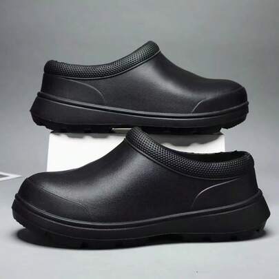 All-Season Chef Safety Shoes, Comfortable, Oil-Resistant, Nurse Shoes For Kitchen, Slip-On EVA Material, Classic One-Touch, Lightweight Breathable Work Safety Shoes