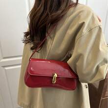 Women's Retro Faux Oiled Leather Shoulder Crossbody Bag, Fashion Versatile Suitable For Dates, Outings, Gatherings - Multicolor - View 6