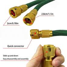 3X Telescopic TPE Water Pipe Copper Plated Garden Car Wash Hose Magic Telescopic Hose Home Outdoor Watering - B - View 5
