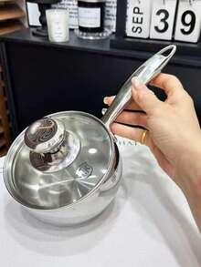 12cm 18/10 Stainless Steel Mini Pot With Lid, Suitable For Heating Milk, Baking, Heating Oil, And Cooking Sauce - View 3