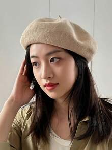 春夏女士亚麻贝雷帽，透气轻薄复古英伦风时尚贝雷帽 - 彩色 - 查看 6