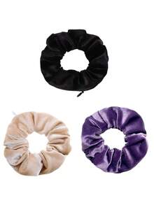 1/2/3/5/7/9/10pcs Silk Material Hair Ties With Hidden Pocket, Multi-Functional Hair Accessory Storage Bag, Portable Coin Purse, Beach Bag, Back To School Essential, Non-Waterproof Travel Supplies, Back To School Season Study Supplies, Holiday Camping Essential, Vacation Accessory, Mini Summer Style, Suitable For Women And Girls, Velvet Headband, Hidden Pocket Headband, Suitable For Storing Keys, Dollars, Lipstick And Other Small Items. - Multicolor - View 24