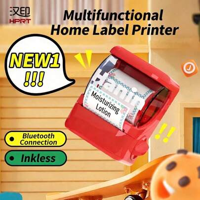 HPRT New1 可愛扭蛋機家用辦公室貼紙機 學習筆記照片印表機，適用於剪貼簿日誌貼紙標籤，迷你便攜式印表機，藍牙熱感標籤機，適用於日記/DIY剪貼簿/旅行/筆記/清單/備忘錄，收據印表機