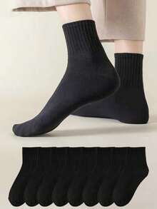 1/6/10/20 Pasang Kaos Kaki Pendek Olahraga Unisex Motif Putih untuk Wanita dan Pria, Hadiah Liburan Musim Semi/Panas - MultiWarna - View 6