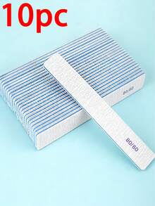 1/10pcs Set, 10pcs/Set (Optional 80/80, 100/180 Grit) Nail Files, Acrylic Nail Buffing Blocks, Professional Nail Tools, Suitable For Home And Salon, Durable Double-Sided - Multicolor - View 11