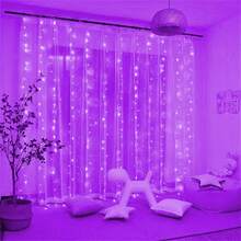 600 LED Curtain String Lights With Remote Control, 19.6ft X 9.8ft USB Powered Fairy Lights For Bedroom Window Christmas Decor, Plastic Material, Holiday Themed With Infrared Sensor, Multiple Modes - No Batteries Included - USB Curtain Light String - View 15