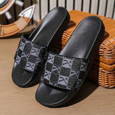 نعال رجالي، نعال أزياء بتصميم مطبوع خاص، نعال منزلية مسطحة من EVA ناعمة مانعة للانزلاق، نعال كاجوال للاستخدام الداخلي والخارجي للرجال، نعال ترفيهية رجالية مريحة للغاية ومقاومة للانزلاق، مناسبة للارتداء اليومي