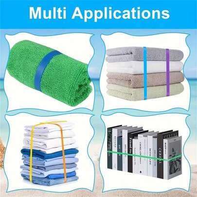 12/5/3件装硅胶沙滩巾夹 - 防风弹性毛巾架，适用于泳池椅、游轮配件、安全毛巾捆绑带，适合海滩和办公室使用