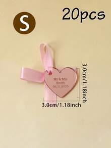 LICVIC Personalisierte Herz-Geschenkanhänger, Hochzeitsstil Name und Datum Etiketten für Geschenkverpackung, Partybevorzugungen und Einladungen, personalisierte Paar-Erinnerungsetiketten für Hochzeitstag, Valentinstag, elegantes Liebesthema Geschenkdekoration, personalisierbare Herz-Geschenkanhänger, individuelle Hochzeitsbevorzugungsetiketten - Stil B - Übersicht 8