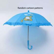 1pc 52cm Diameter Cartoon Princess Umbrella, Long Handle Umbrella, Floral Trim, Suitable For Sunny & Rainy Days,Outdoor,Garden,Travel Essentials,Portable Essentials - Multicolor - View 4