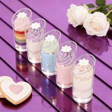 10/20/30/40/50/100 Pcs 2.5 Oz/75ml Dessert Cups - Reusable Clear Mini Cups, Suitable For Cheesecake, Chocolate Mousse, Parfait - Party & Catering Supplies - Slanted Rim - Clear - View 10