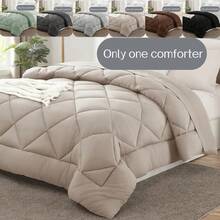 1 buah Selimut Quilted Diamond, Isian 260gsm, Selimut Lembut, Nyaman, Hangat untuk Semua Musim, Desain Serbaguna, Cocok untuk Semua Musim - hijau musim panas - View 1
