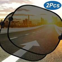 2片汽车侧窗后挡风玻璃遮阳板，带遮阳功能，隔热隔热。 - A - 查看 12