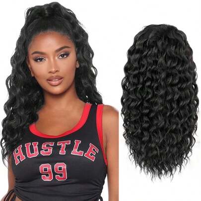 Ponytail Extension Drawstring Ponytail For 10/14/18/22 Inch Synthetic Long Afro Curly Fluffy Ponytail For Daily Use
