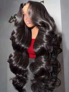 Uveous 40 Inches 250% Density Lace Front Wig Human Hair Body Wave 5x5 Closure Glueless Wigs Transparent Swiss Lace 200% Density 13x4 Lace Front Wigs Human Hair Pre Plucked With Baby Hair For Women Natural Black - SNatural - 查看 2