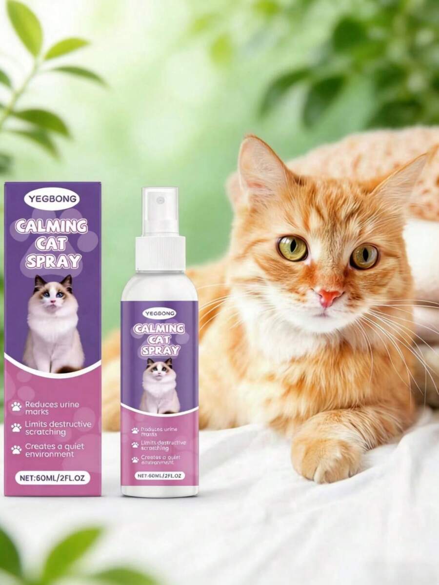 猫咪护理喷雾，舒缓配方，安抚猫咪，防止抓挠和随地小便，温和护理喷雾 - 60ml - 查看 1