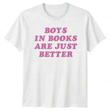 Boys In Books Are Just Better T-Shirt, Book Lover T-Shirt - White - View 1