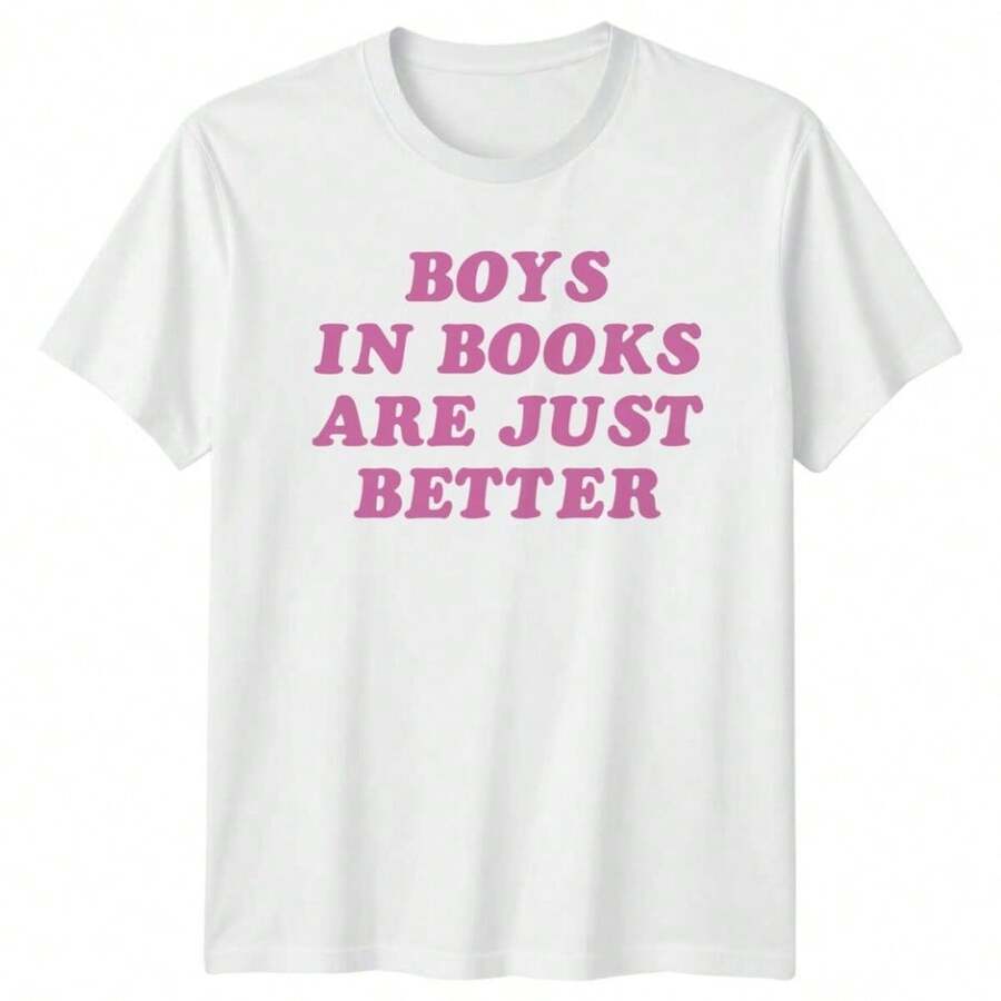 Boys In Books Are Just Better T-Shirt, Book Lover T-Shirt - White - View 1