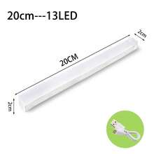 QHNA LED Motion Sensor Light, Wireless Type C LED Night Light, Rechargeable Closet Light, Wardrobe Lamp, Kitchen Staircase Backlight - 50CM - View 9
