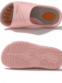 Particle Massage Cool Slippers For Men And Women In Summer Indoor Home Anti Slip Slippers - Pure Color Simple Casual Slippers - Red - View 7