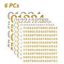 0,5/1/2 Pulgadas Pegatinas autoadhesivas de números en oro y plata, números de buzón de vinilo resistente al agua de 0,5-2 pulgadas, calcomanías decorativas del alfabeto para manualidades DIY, señal de dirección, taquilla y decoración de fiestas - Multicolor - Ver 27