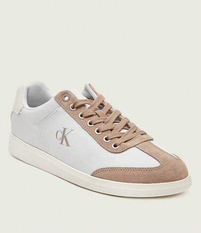  Scarpe da ginnastica Calvin Klein da uomo, bianche, con lacci